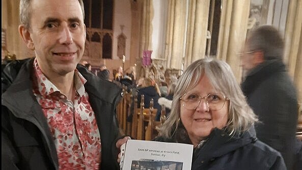 Lorna and Mark present Sutton GP petition - East Cambridgeshire Liberal ...