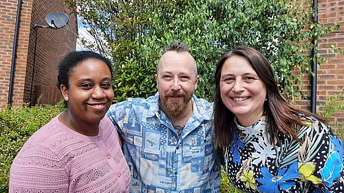 Chika and Mary with Cllr Rob Pitt