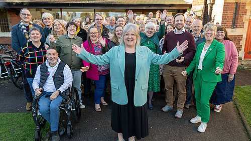 Lorna and group of Lib Dems